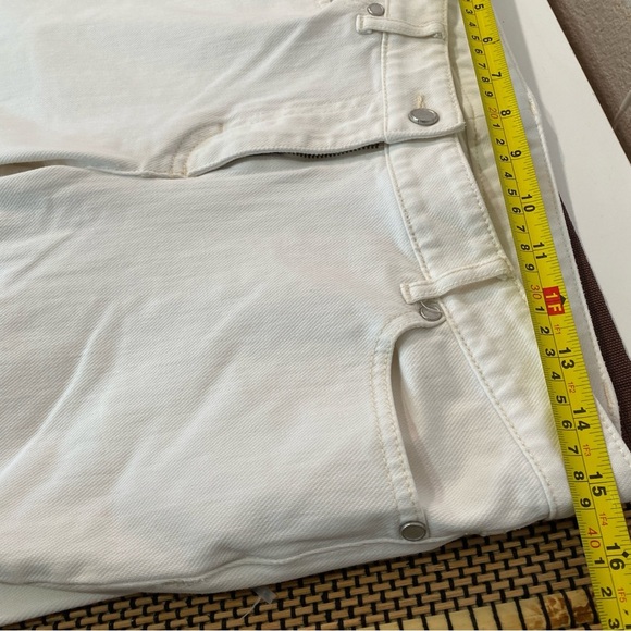 J. Mclaughlin White Skinny Jeans Size8 Cotton Stretch Minimalist Midrise Casual - Picture 8 of 12